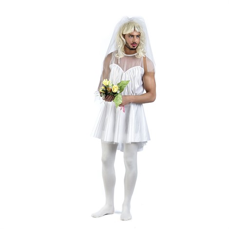 WHITE WEDDING´S DRESS FOR BACHELOR PARTY