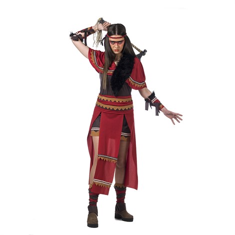 INDIAN WARRIOR COSTUME IN RED