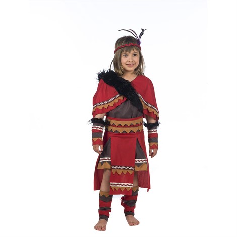 INDIAN-WARRIOR-GIRL RED COSTUME