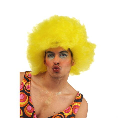 YELLOW AFRO WIG
