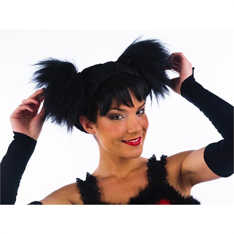 SHORT BLACK WIG WITH BUNCHES